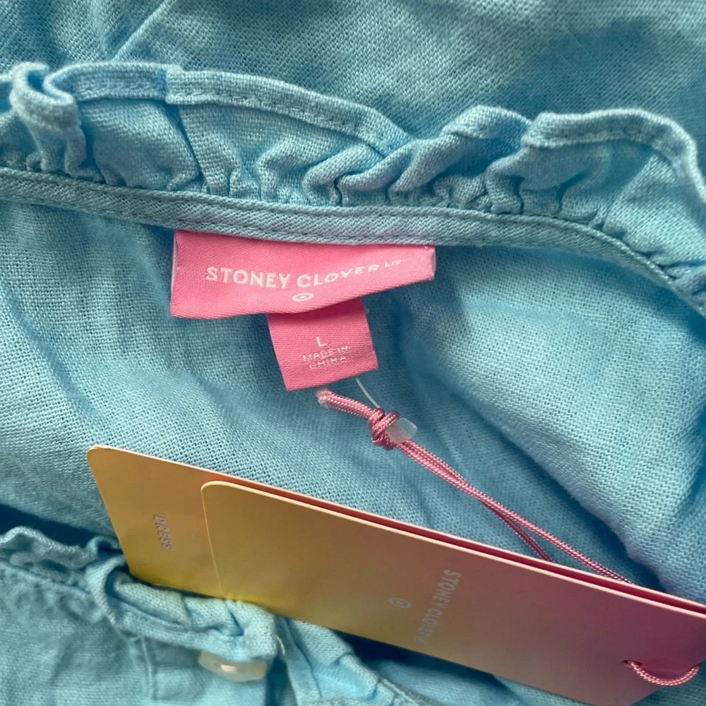 Stoney clover Lane x Target Blue Ruffled Dress size large l - Picture 8 of 8